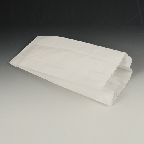 PAPSTAR Papierfaltenbeutel, Cellulose, gefädelt 28 cm x 13 cm x 7 cm weiß Füllinhalt 1,5 kg