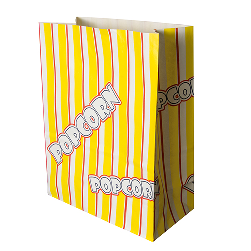 PAPSTAR Popcorn Tüten, Pergament-Ersatz 4,5 l 24,5 cm x 19 cm x 9,5 cm "Popcorn" fettdicht