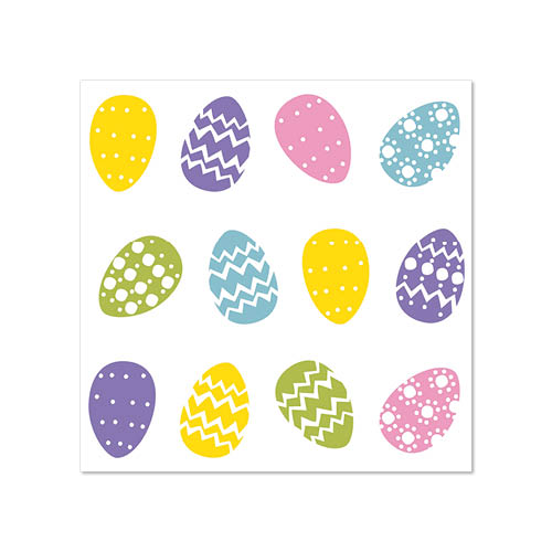 PAPSTAR Servietten, 3-lagig 1/4-Falz 25 cm x 25 cm "Coloured Eggs"