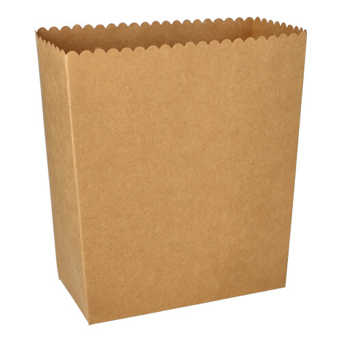 PAPSTAR Popcorn-Boxen Pappe "pure" eckig 2400 ml 19,2 cm x 15,8 cm x 8 cm braun groß