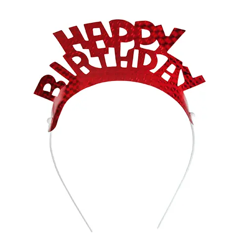 PAPSTAR Haarreifen farbig sortiert "Happy Birthday" "Metallic"