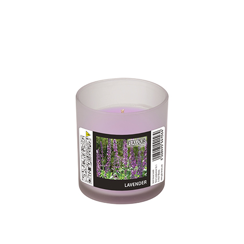 PAPSTAR "Flavour by GALA" Duftkerze im Glas Ø 70 mm, 77 mm violett - Lavender "Indro"