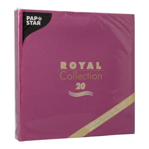 PAPSTAR Servietten "ROYAL Collection" 1/4-Falz 40 cm x 40 cm lila