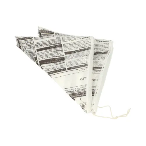 PAPSTAR Spitztüten, Pergament-Ersatz 27 cm x 19 cm x 19 cm "Newsprint" Füllinhalt 125 g, fettdicht