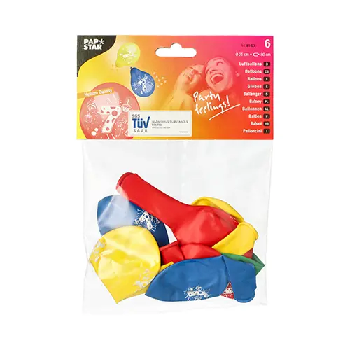 PAPSTAR Zahlenluftballons Ø 25 cm farbig sortiert "7"