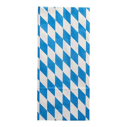 Starpak Hähnchenbeutel, Papier mit Alu-Einlage 28 cm x 13 cm x 8 cm "Bayrisch blau" 1/1