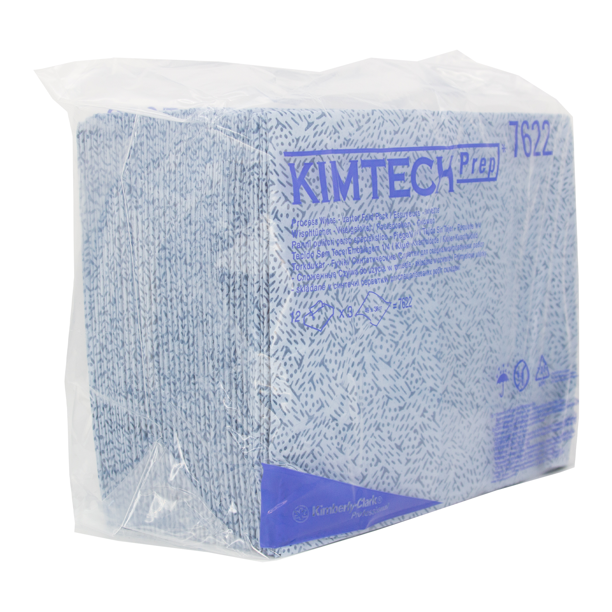 Kimtech 7622 Prozesswischtücher 1/4 Falz blau, 38,9 x 49 cm, 420 Tücher