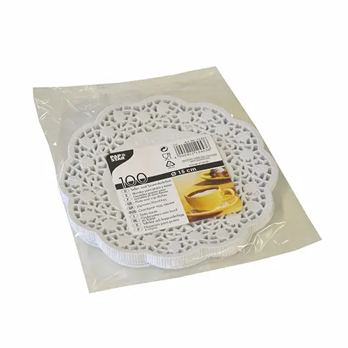 PAPSTAR Teller- und Tassendeckchen rund Ø 15 cm weiß