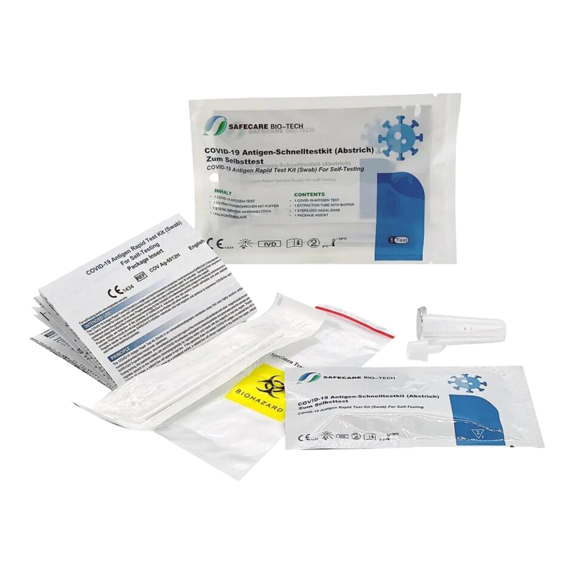 Safecare COVID-19 Antigen Rapid Test Kit für Laien, Corona-Schnelltest, 1er Pack