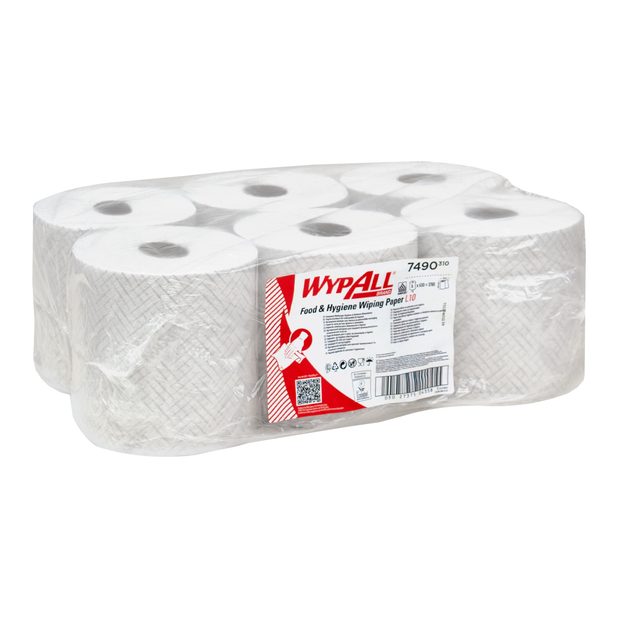 WypAll 7490 General Clean Wischtücher L10 Zentralentnahme weiß 1-lagig, 18,3 cm breit, 6 x 630 Tücher