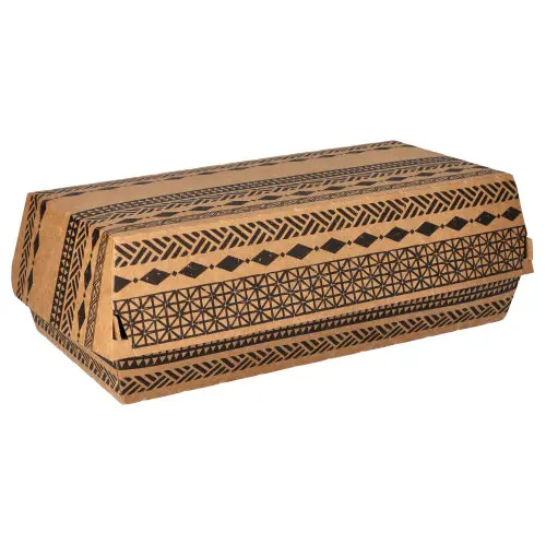 PAPSTAR Conpax (LM) Baguetteboxen, Pappe 7,5 cm x 10,7 cm x 22 cm braun "Maori" groß