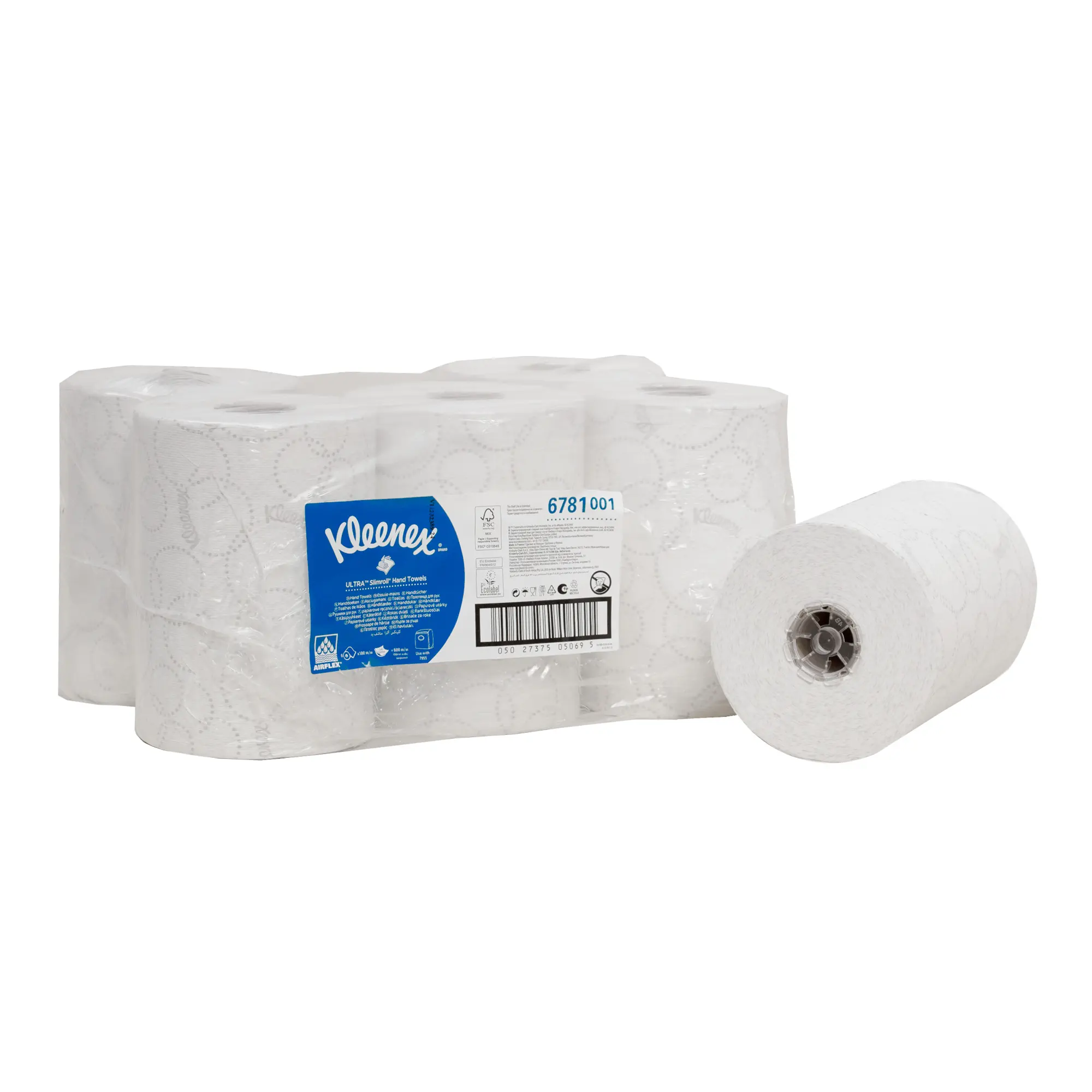 Kleenex Ultra 6781 Slimroll System-Rollenhandtücher 2-lagig, weiß, 100 Meter