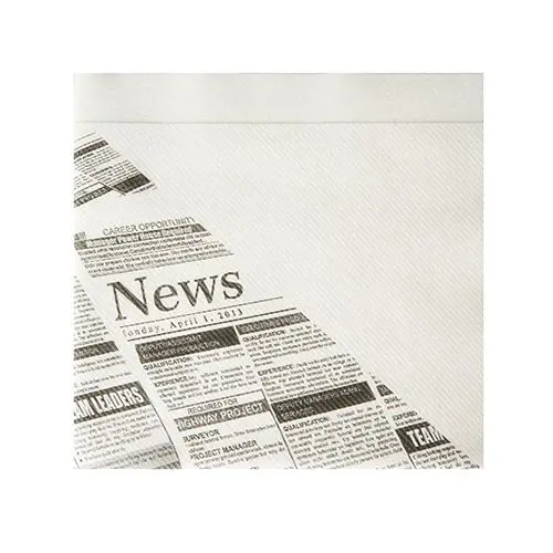 Starpak Snackservietten, stoffähnlich, Airlaid 1/4-Falz 32,5 cm x 30,5 cm weiß "Newsprint"