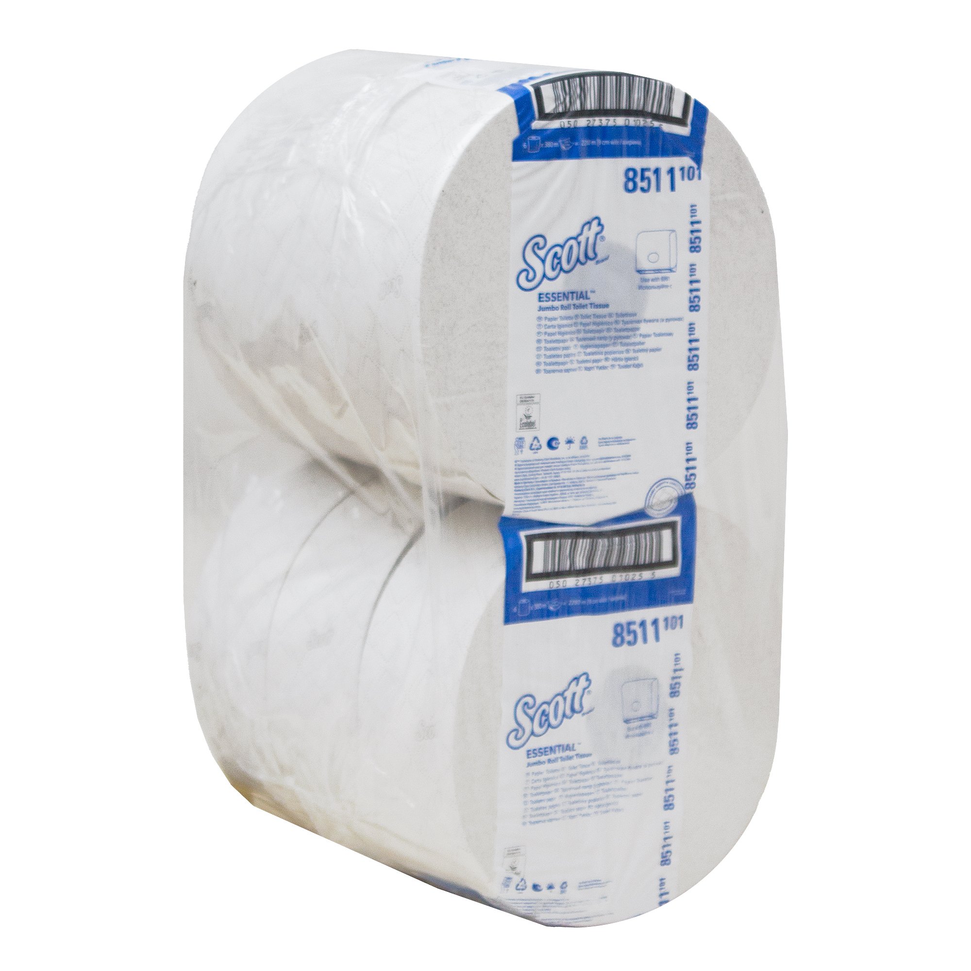 Scott Essential 8511 Toilettenpapier Maxi Jumbo Großrolle Recycling, weiß, 2-lagig, 380 Meter