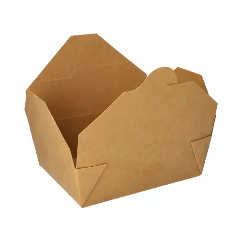 PAPSTAR Lunchboxen, Pappe "pure" 1000 ml 5,5 cm x 13,5 cm x 16,8 cm braun