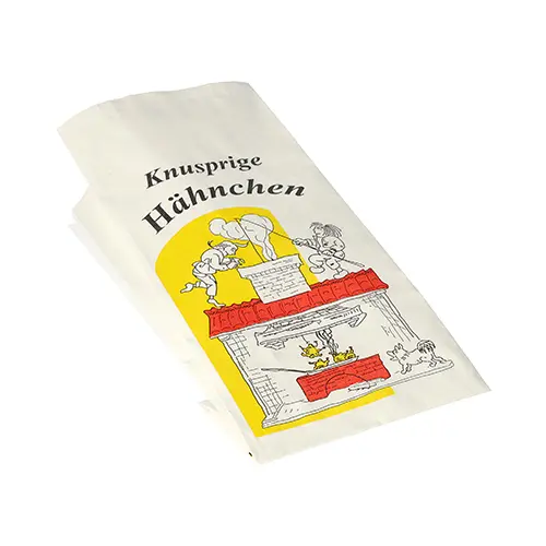 Starpak Hähnchenbeutel, Papier mit Alu-Einlage 24 cm x 10,5 cm x 6 cm "Max & Moritz" 1/2