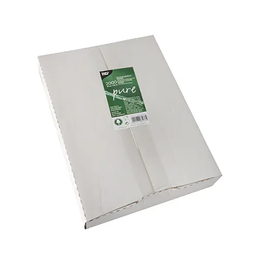 PAPSTAR Blatt Sahneabdeckpapier "pure" 22 cm x 16 cm weiß mit Palmwachsbeschichtung