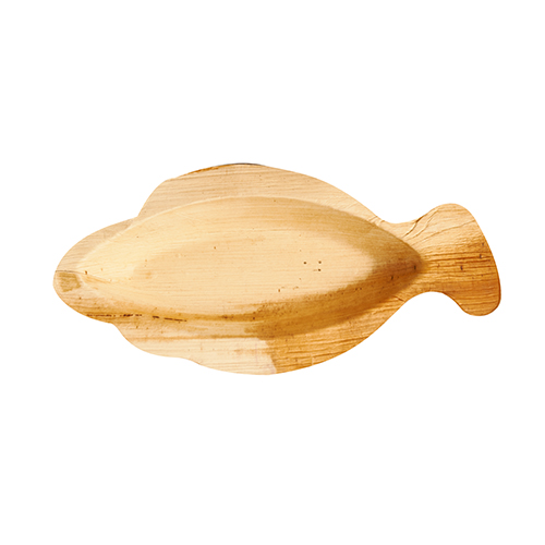 PAPSTAR Teller, Palmblatt "pure" 24 cm x 11 cm x 2,5 cm "Fisch"