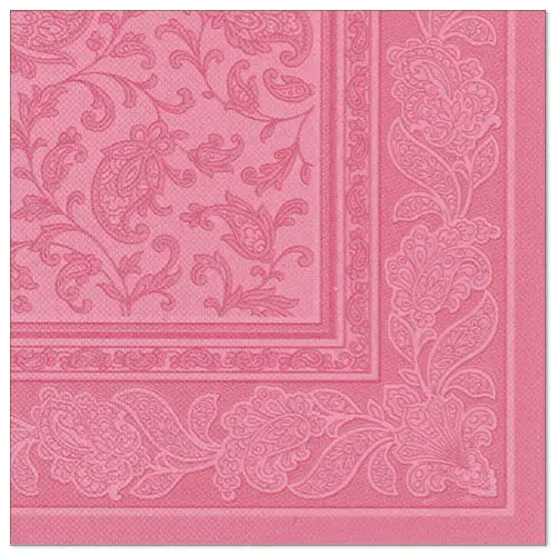 PAPSTAR Servietten "ROYAL Collection" 1/4-Falz 40 cm x 40 cm rosa "Ornaments"
