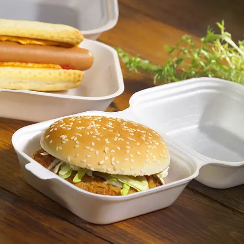 Starpak Hamburger-Boxen mit Klappdeckel, XPS 7,5 cm x 12 cm x 12 cm weiß