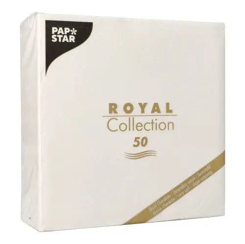 PAPSTAR Servietten "ROYAL Collection" 1/4-Falz 40 cm x 40 cm weiß