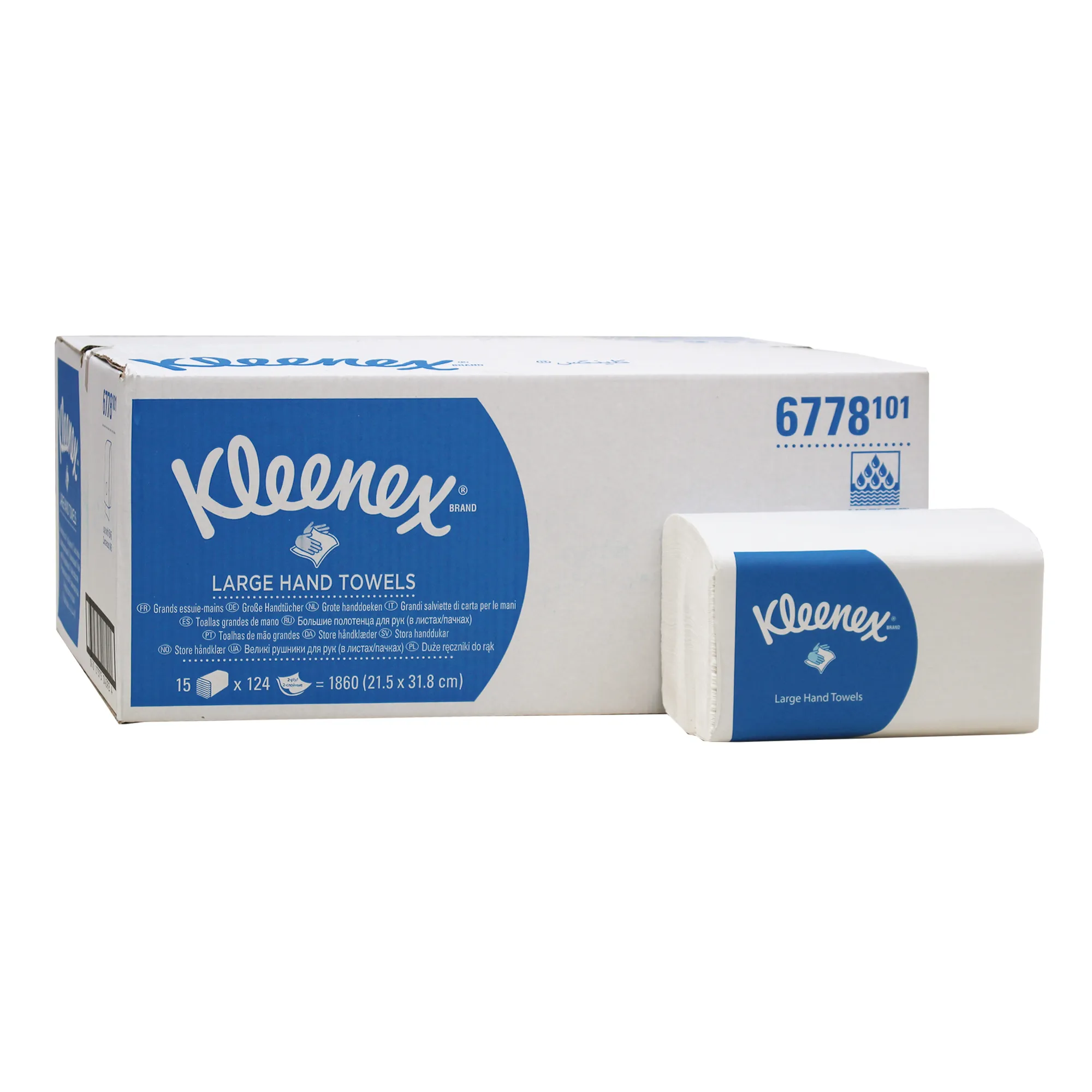 Kleenex Ultra 6778 Papierhandtücher Interfold V-Falz 21,5 x 31,8 cm, 2-lagig, weiß